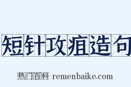 短针攻疽造句是什么意思的图片